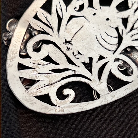 Amber Quartz 925 Silver Antique Pendant 4โ, Gemstones Jewelry, silver necklace. - Picture 9 of 11